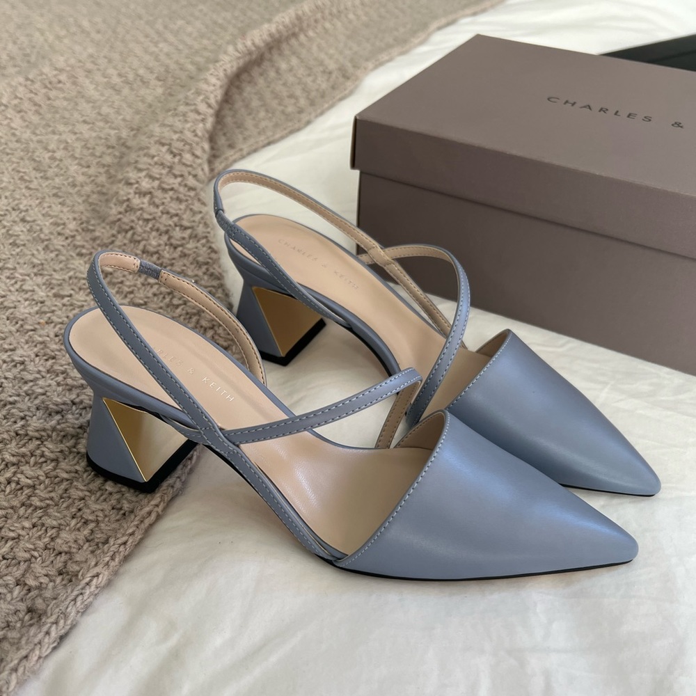 US 6/EU 36 Charles & Kieth Baby Blue Heels
